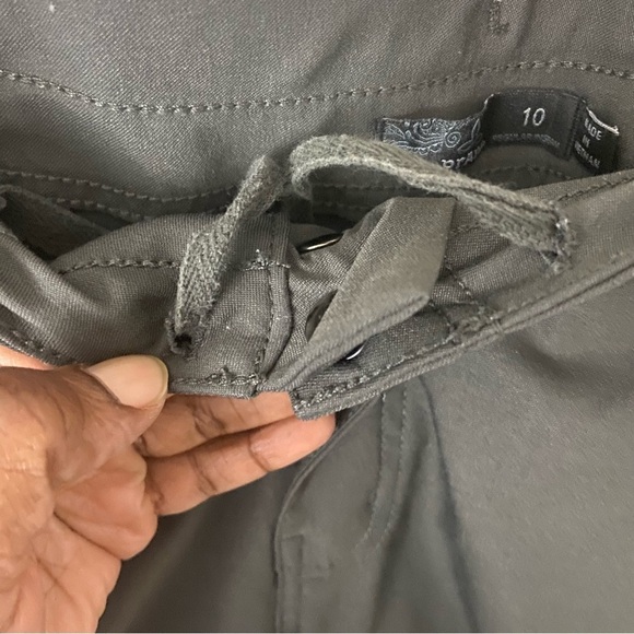 PrAna Alana Nylon Pants Charcoal Grey Sz 10 Outdoor Hiking Roll Up Leg Sporty - Picture 10 of 15